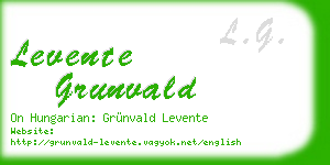 levente grunvald business card