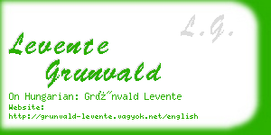 levente grunvald business card
